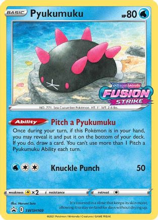 Pyukumuku - SWSH169 (Prerelease) (SWSH169/307) - [Promos: SWSH Promo Cards] Holofoil Pokemon Single Pokémon