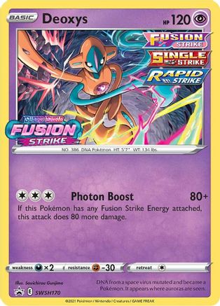 Deoxys - SWSH170 (Prerelease) (SWSH170/307) Holofoil [Promos: SWSH Promo Cards] Pokemon Single Pokémon