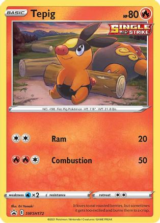 Tepig - SWSH172 (SWSH172/307) Holofoil [Promos: SWSH Promo Cards] Pokemon Single Pokémon