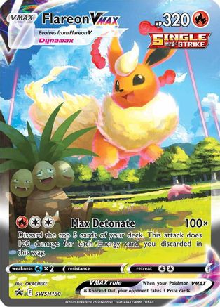 Flareon VMAX - SWSH180 (SWSH180/307) - [Promos: SWSH Promo Cards] Holofoil Pokemon Single Pokémon