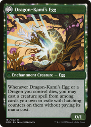The Dragon-Kami Reborn // Dragon-Kami's Egg (NEO-181) [Kamigawa: Neon Dynasty] Foil MTG Single Wizards of the Coast