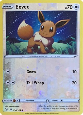 Eevee - 130/185 (Reverse Cosmos Holo) Reverse Holofoil [Misc: Cards & Products] Pokemon Single Pokémon