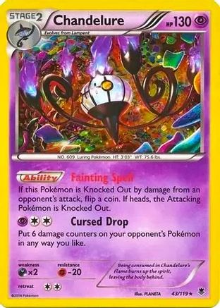 Chandelure - 43/119 (Cosmos Holo) () Holofoil [Misc: Blister Exclusives] Pokemon Single Pokémon