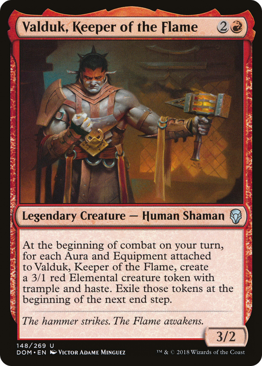 Valduk, Keeper of the Flame (DOM-148) [Dominaria] MTG Single Wizards of the Coast
