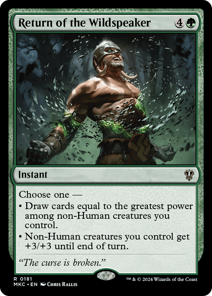 Return of the Wildspeaker (MKC-181) [Murders at Karlov Manor Commander] MTG Single Wizards of the Coast