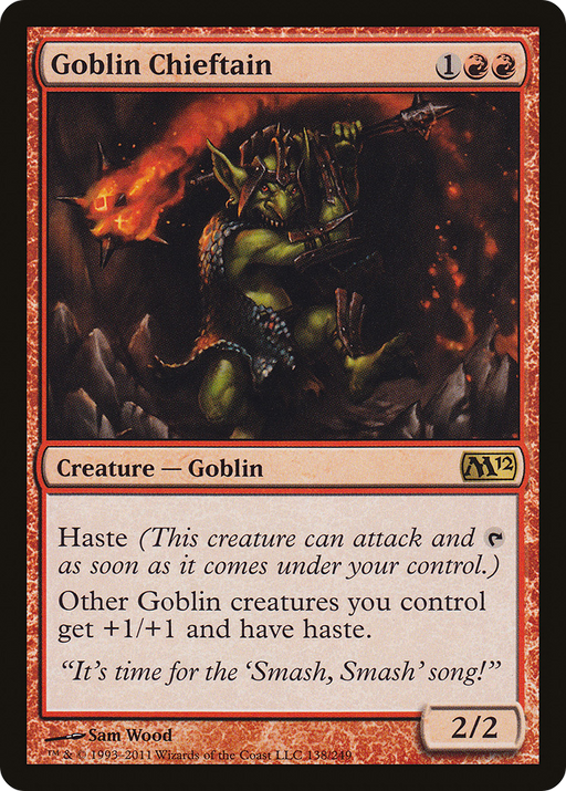 Goblin Chieftain (M12-138) [Magic 2012] Foil MTG Single Wizards of the Coast