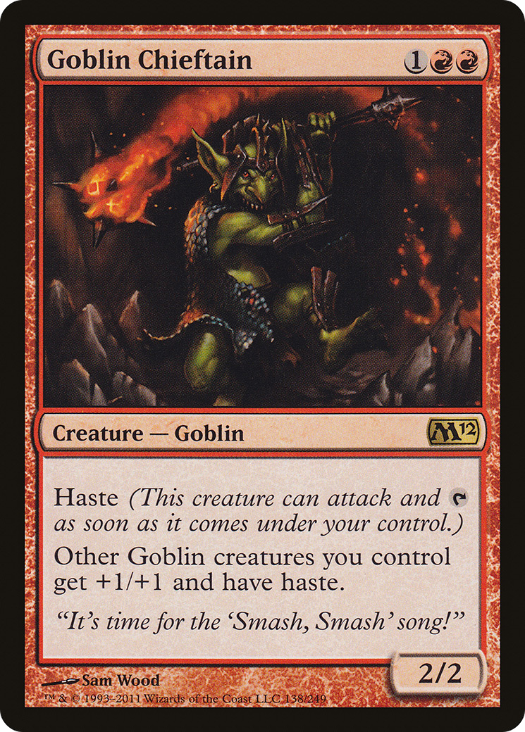 Goblin Chieftain (M12-138) [Magic 2012] MTG Single Wizards of the Coast