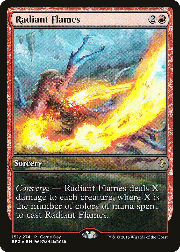 Radiant Flames (GAME-151) [Battle for Zendikar Promos] Foil MTG Single Wizards of the Coast