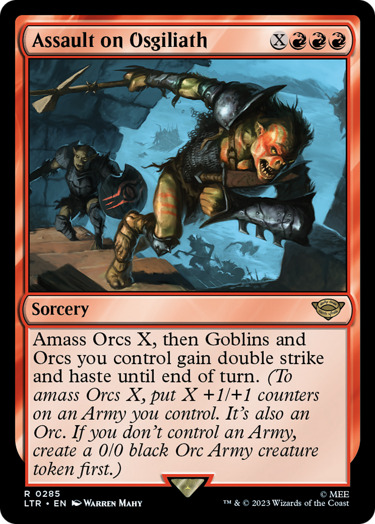 Assault on Osgiliath (LTR-285) [The Lord of the Rings: Tales of Middle-earth] MTG Single Wizards of the Coast
