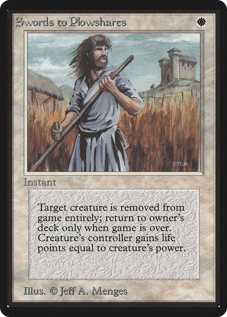 Swords to Plowshares (LEB-041) [Oldschool] Limited Edition Beta MTG Single Wizards of the Coast