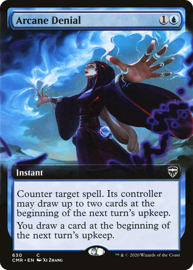 Arcane Denial (CMR-630) [Commander Legends] (Extended Art) MTG Single Wizards of the Coast