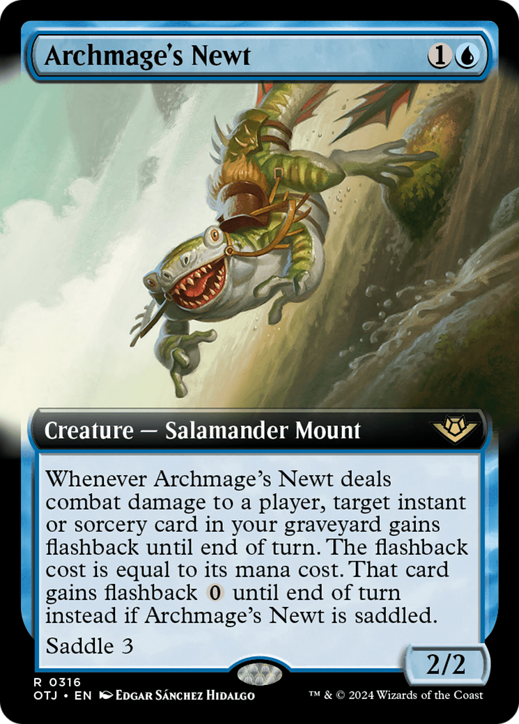 Archmage's Newt (OTJ-316) [Outlaws of Thunder Junction] (Extended Art) MTG Single Wizards of the Coast