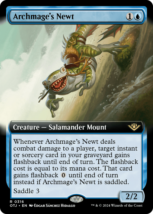 Archmage's Newt (OTJ-316) [Outlaws of Thunder Junction] (Extended Art) Foil MTG Single Wizards of the Coast