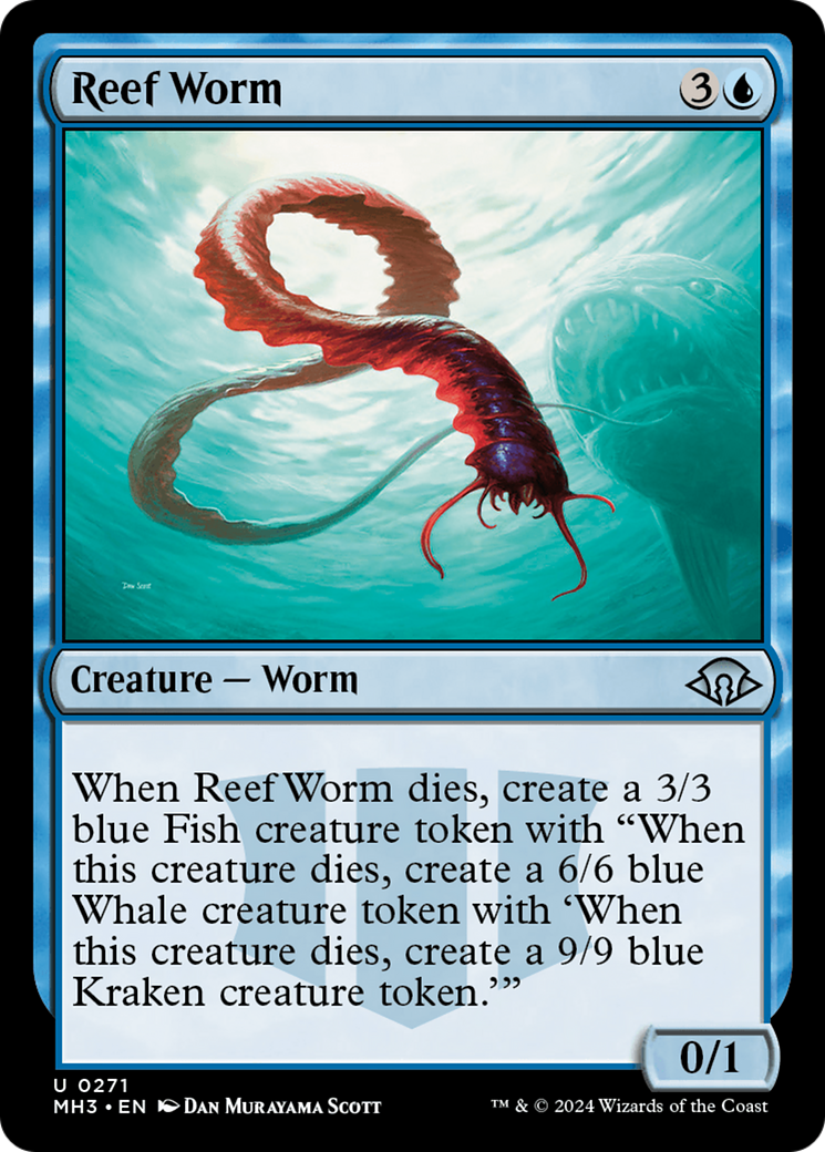 Reef Worm (MH3-271) [Modern Horizons 3] Foil MTG Single Modern Horizons 3