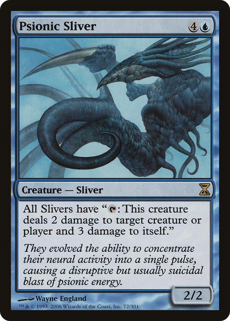 Psionic Sliver (TSP-072) [Time Spiral] MTG Single Wizards of the Coast