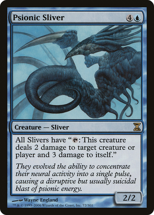 Psionic Sliver (TSP-072) [Time Spiral] MTG Single Wizards of the Coast