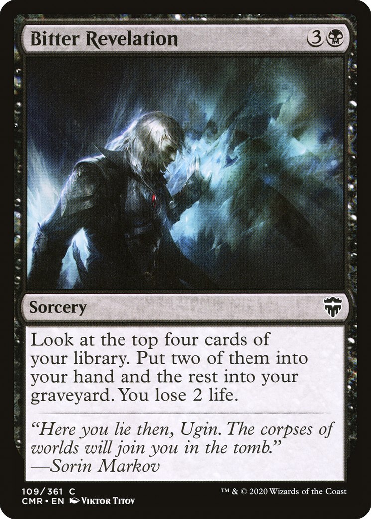 Bitter Revelation (CMR-109) [Commander Legends] MTG Single Wizards of the Coast