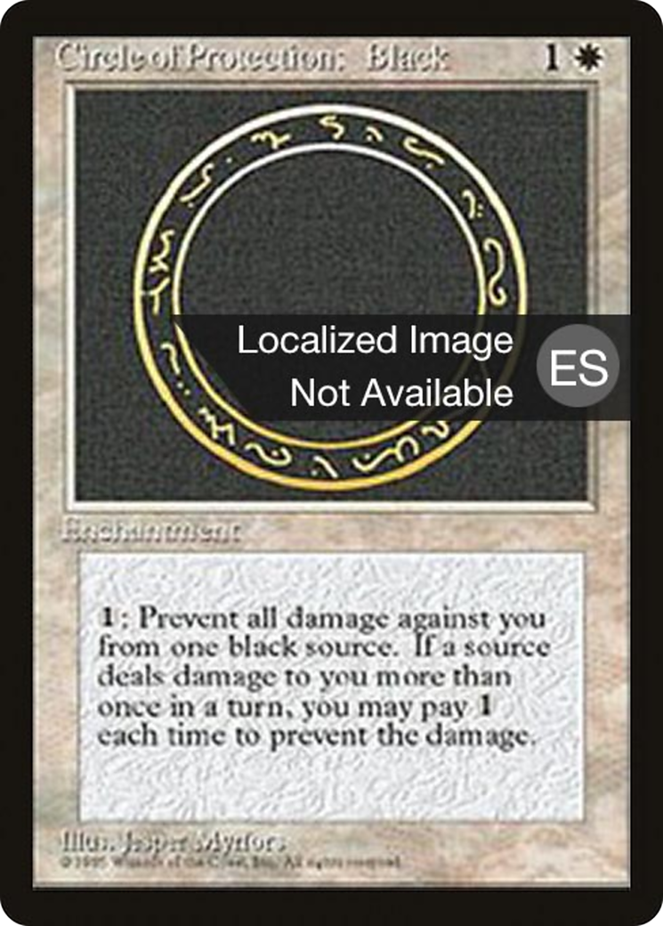 Circle of Protection: Black (4BB-014) [Fourth Edition Foreign Black Border] MTG Single Wizards of the Coast