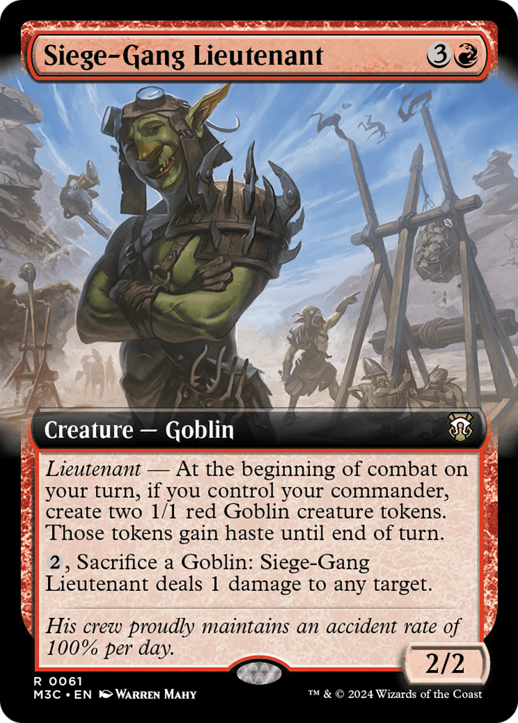 Siege-Gang Lieutenant (M3C-061) [Modern Horizons 3 Commander] (Extended Art) MTG Single Wizards of the Coast