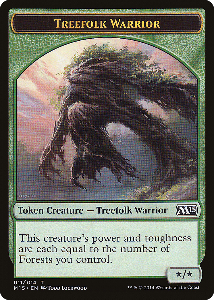 Treefolk Warrior Token (M15-011) [Tokens] Magic 2015 Tokens MTG Single Wizards of the Coast