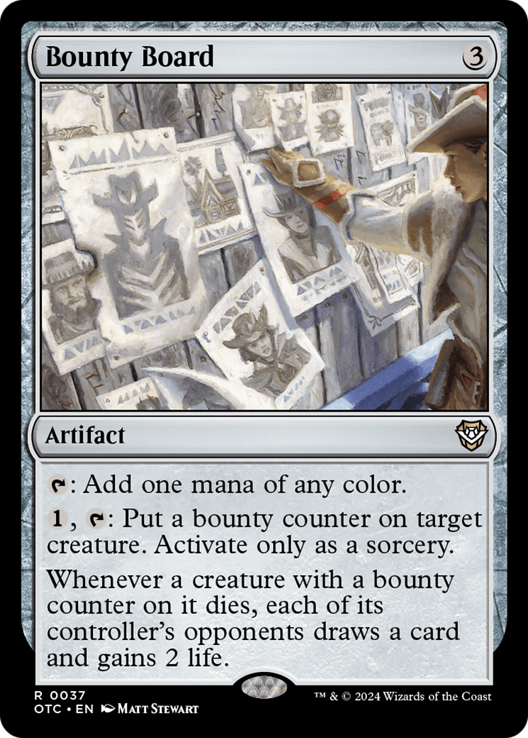 Bounty Board (OTC-037) [Outlaws of Thunder Junction Commander] MTG Single Wizards of the Coast