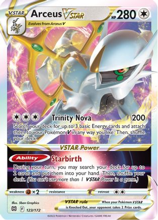 Arceus VSTAR (123/172) - [SWSH: Brilliant Stars] Holofoil Pokemon Single Pokémon