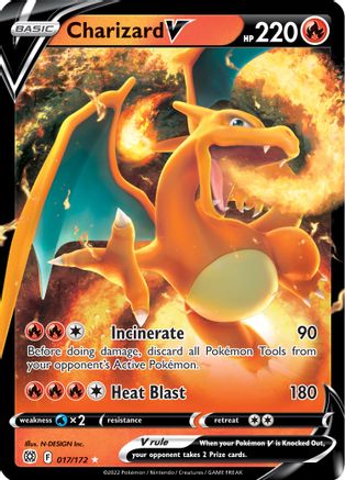 Charizard V (17/172) Holofoil [SWSH: Brilliant Stars] Pokemon Single Pokémon