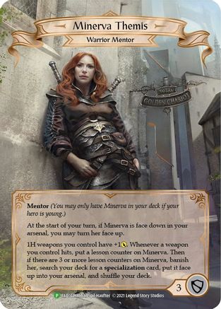 Minerva Themis [FAB044] (Promo)  Rainbow Foil Flesh And Blood Single Flesh And Blood   