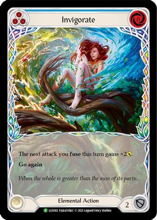 Invigorate (Blue) [LGS082] (Promo)  Rainbow Foil Flesh And Blood Single Flesh And Blood   