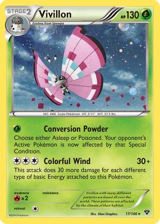 Vivillon - 17/146 (Cosmos Holo) () Holofoil [Misc: Blister Exclusives] Pokemon Single Pokémon