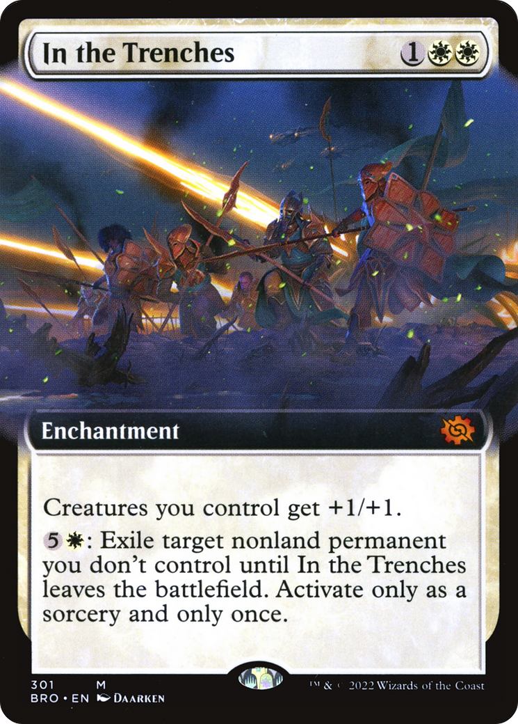In the Trenches (BRO-301) [The Brothers' War] (Extended Art) MTG Single Wizards of the Coast