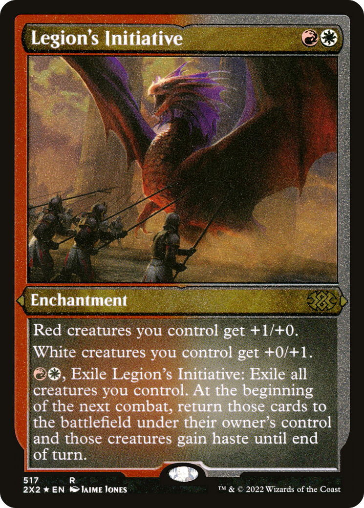 Legion's Initiative (Foil Etched) (2X2-517) [Double Masters 2022] Foil MTG Single Wizards of the Coast