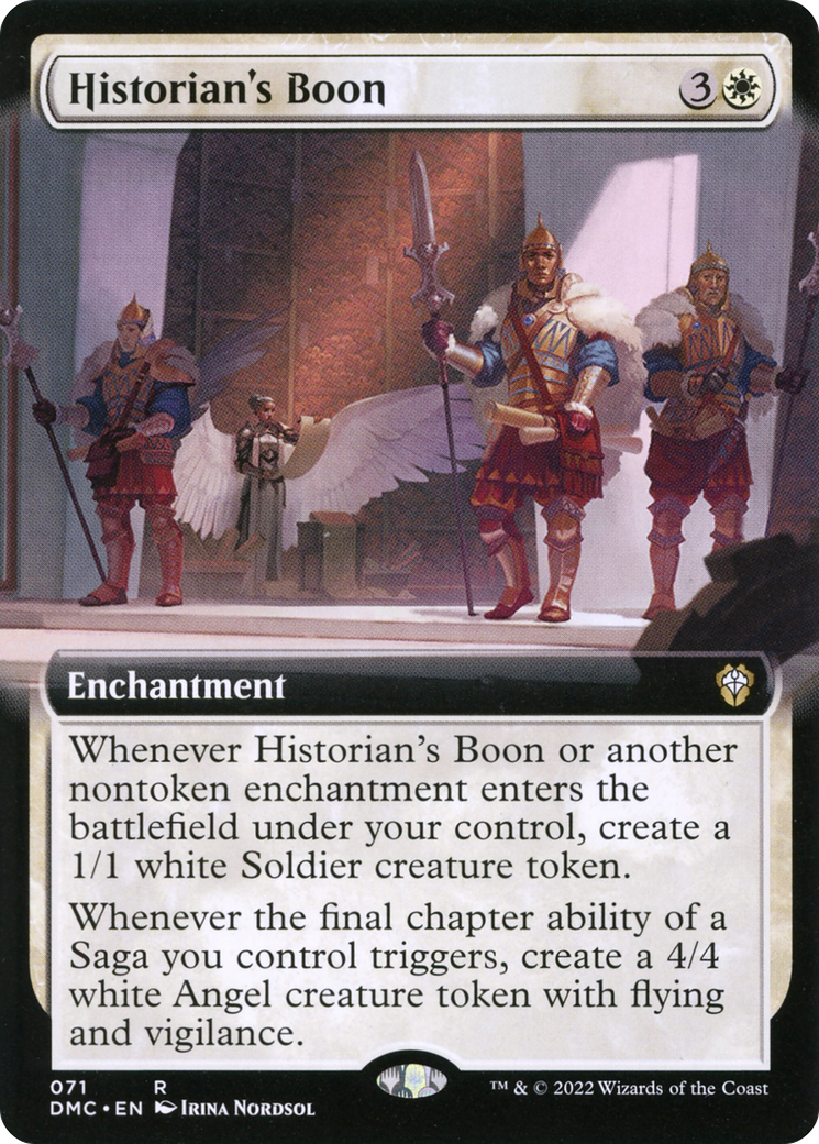 Historian's Boon (DMC-071) [Dominaria United Commander] (Extended Art) Foil MTG Single Wizards of the Coast