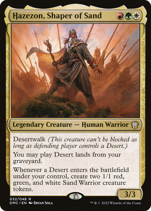 Hazezon, Shaper of Sand (DMC-032) [Dominaria United Commander] Foil MTG Single Wizards of the Coast