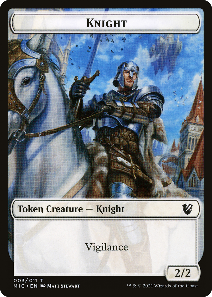 Knight (TMIC-003) [Tokens] Midnight Hunt Commander Tokens MTG Single Wizards of the Coast