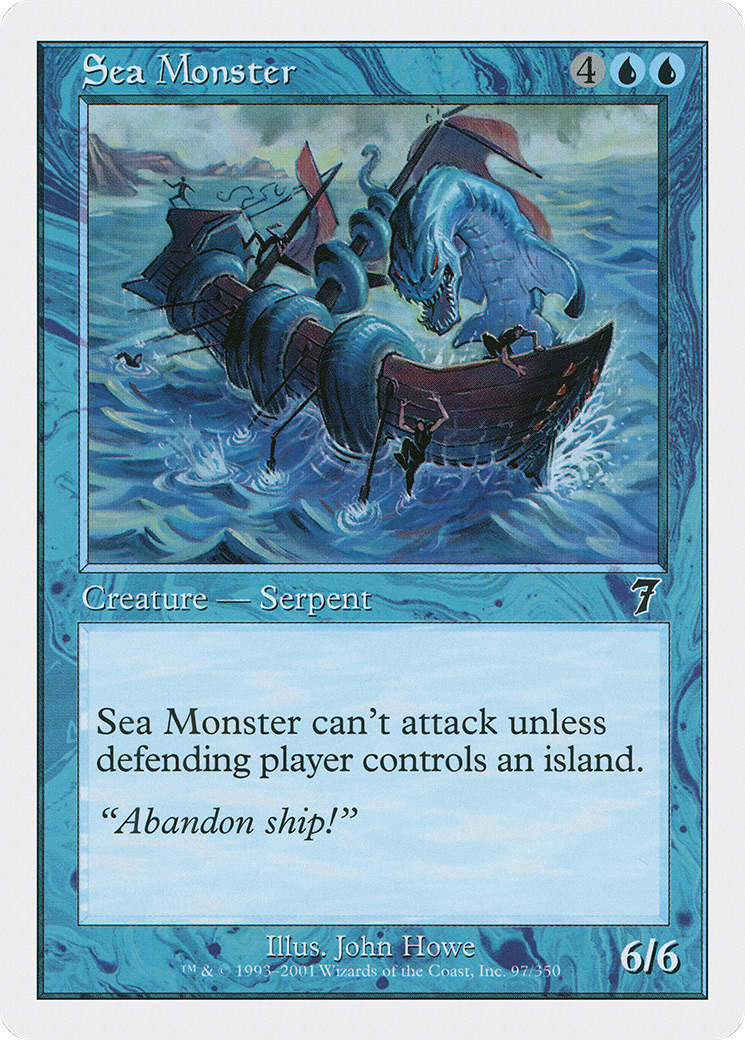 Sea Monster (7ED-097) [7th Edition] Foil MTG Single Wizards of the Coast