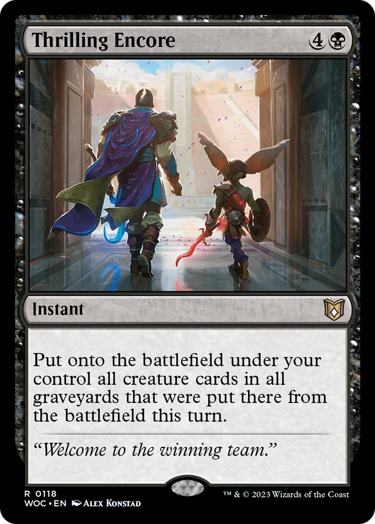 Thrilling Encore (WOC-118) [Wilds of Eldraine Commander] MTG Single Wizards of the Coast