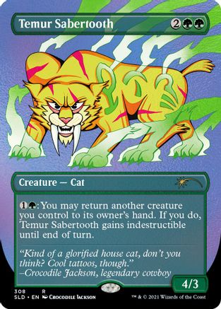 Temur Sabertooth (Foil Etched) (SLD-308) [Secret Lair] Drop Series Foil MTG Single Wizards of the Coast