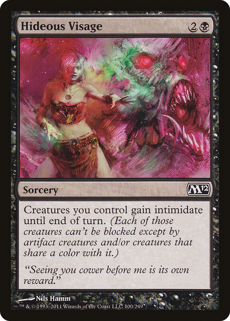 Hideous Visage (M12-100) [Magic 2012] Foil MTG Single Wizards of the Coast