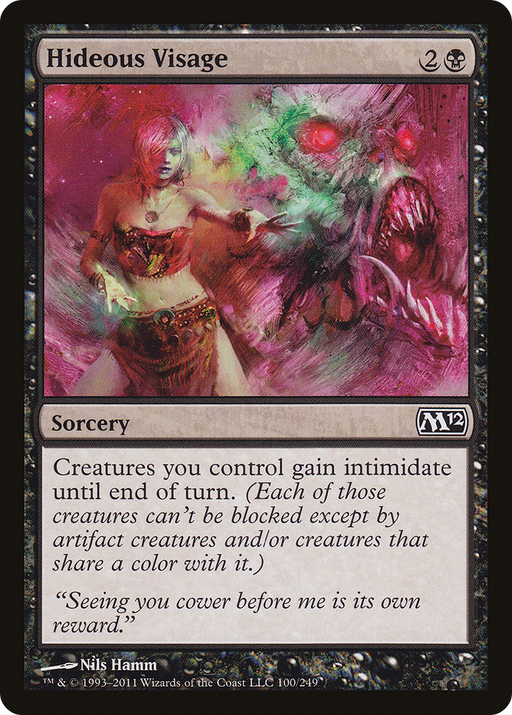 Hideous Visage (M12-100) [Magic 2012] MTG Single Wizards of the Coast