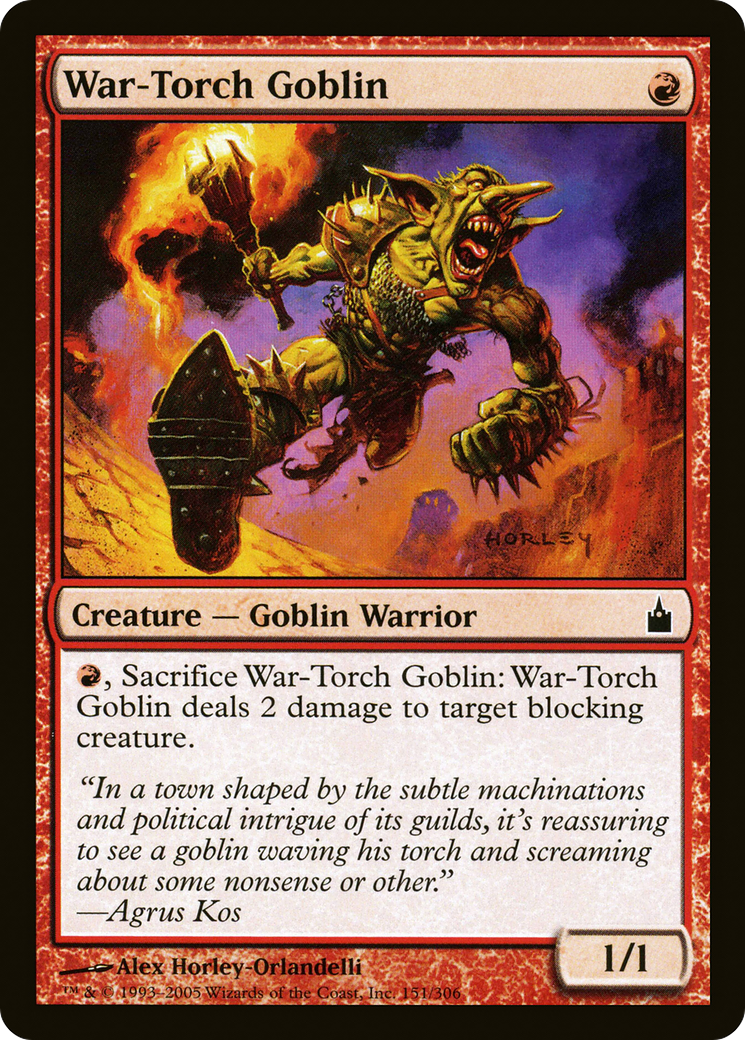 War-Torch Goblin (RAV-151) [Ravnica: City of Guilds] MTG Single Wizards of the Coast