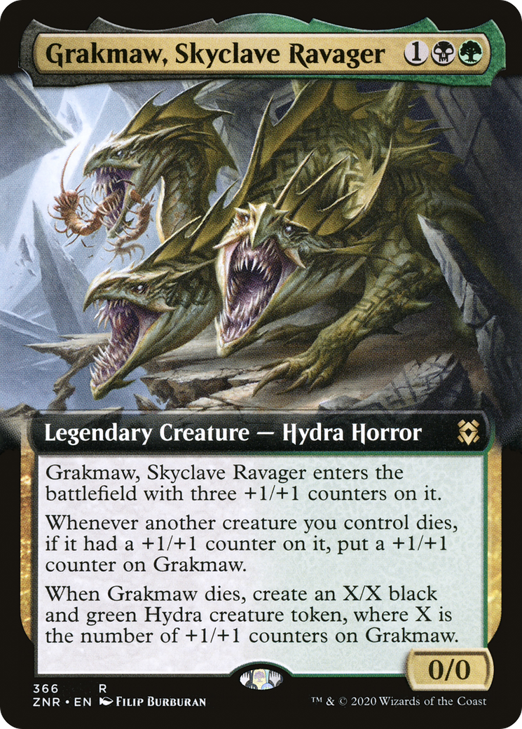 Grakmaw, Skyclave Ravager (ZNR-366) [Zendikar Rising] (Extended Art) MTG Single Wizards of the Coast