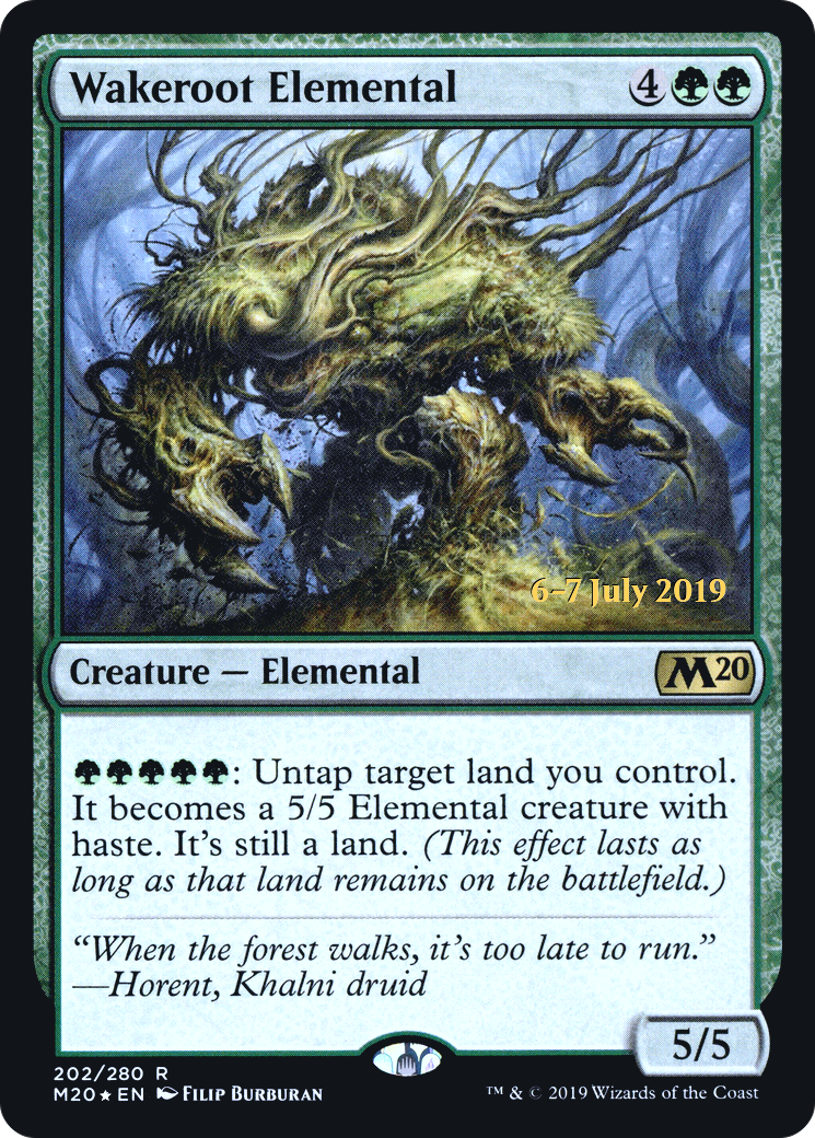 Wakeroot Elemental (PRE-202) [Core Set 2020 Promos] Foil MTG Single Wizards of the Coast