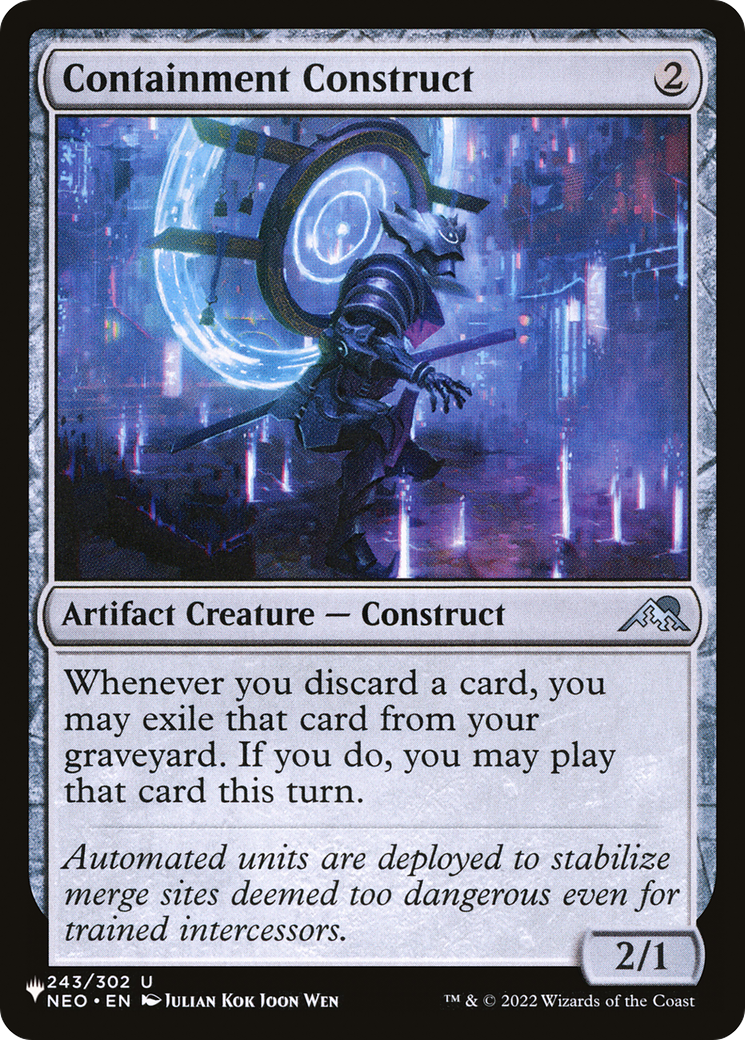 Containment Construct (LIST-243/302) [Mystery Booster] The List MTG Single Wizards of the Coast