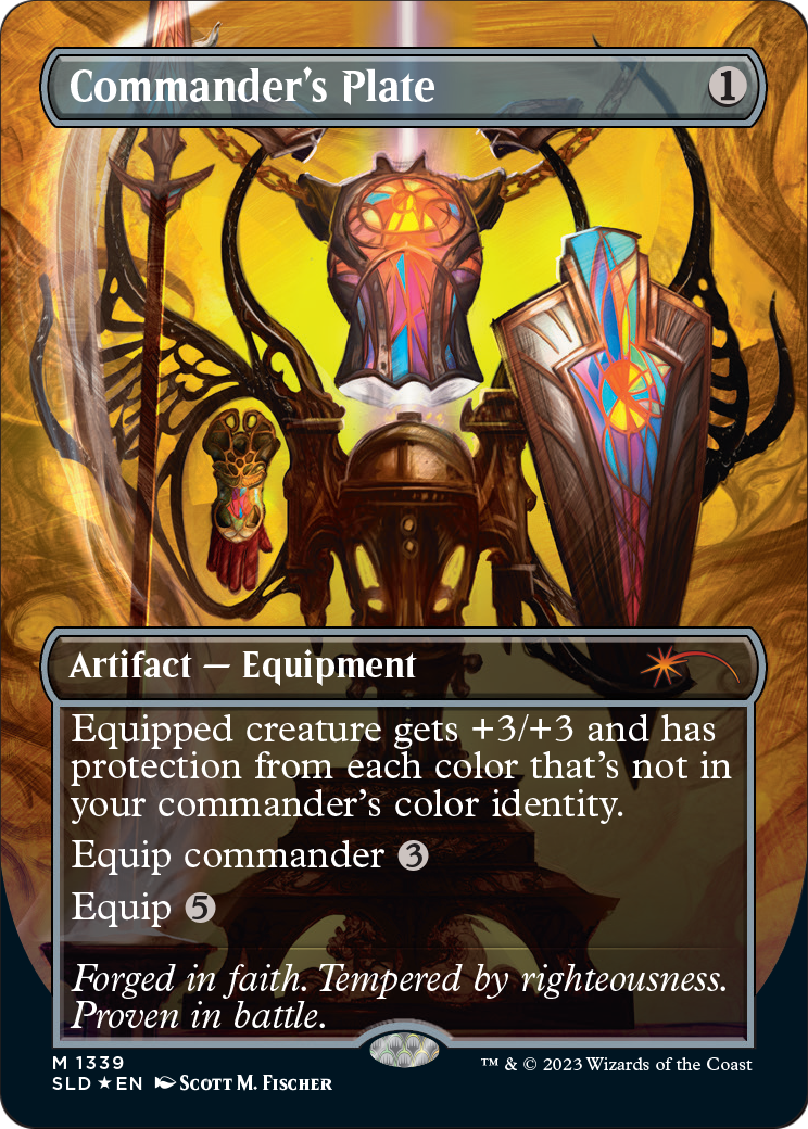 Commander's Plate (1339) (SLD-1339) [Secret Lair Drop] (Borderless) Foil MTG Single Wizards of the Coast
