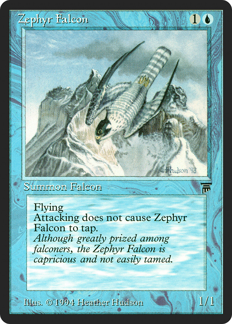 Zephyr Falcon (LEG-086) [Oldschool] Legends MTG Single Wizards of the Coast