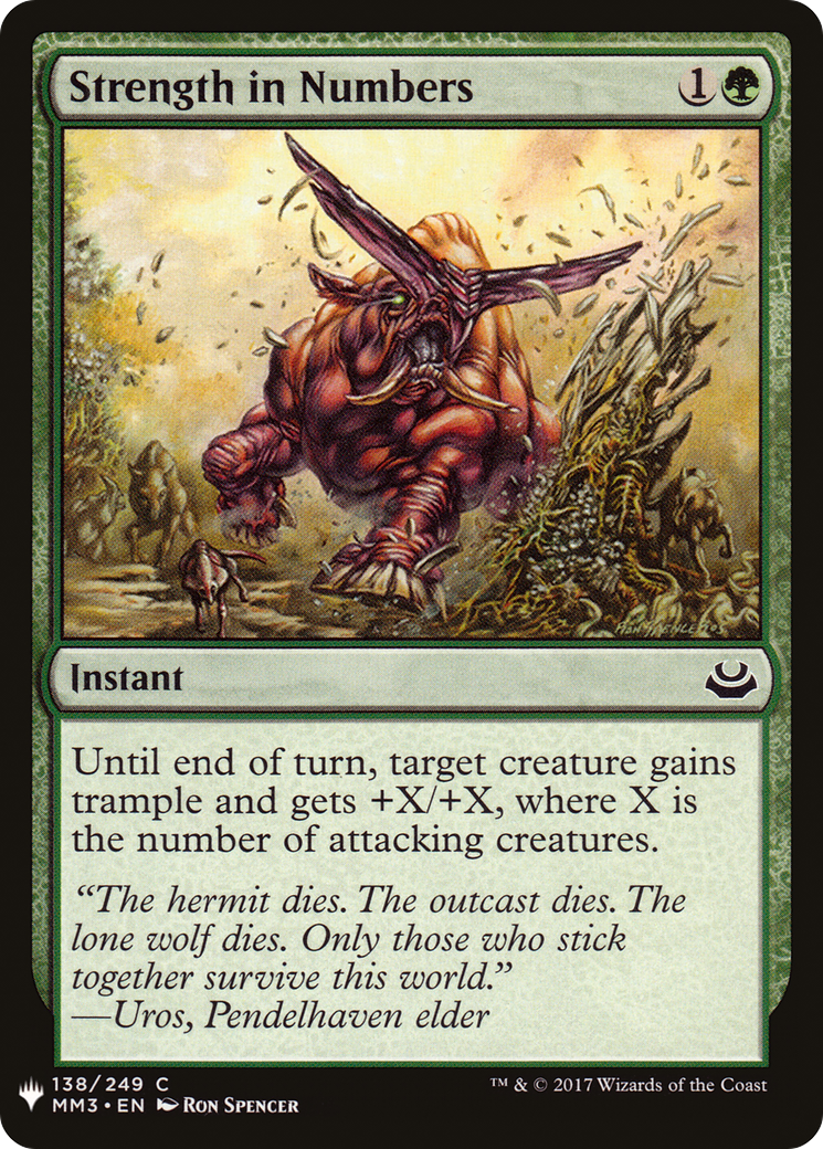 Strength in Numbers (LIST-MM3-138) [Mystery Booster] The List MTG Single Wizards of the Coast