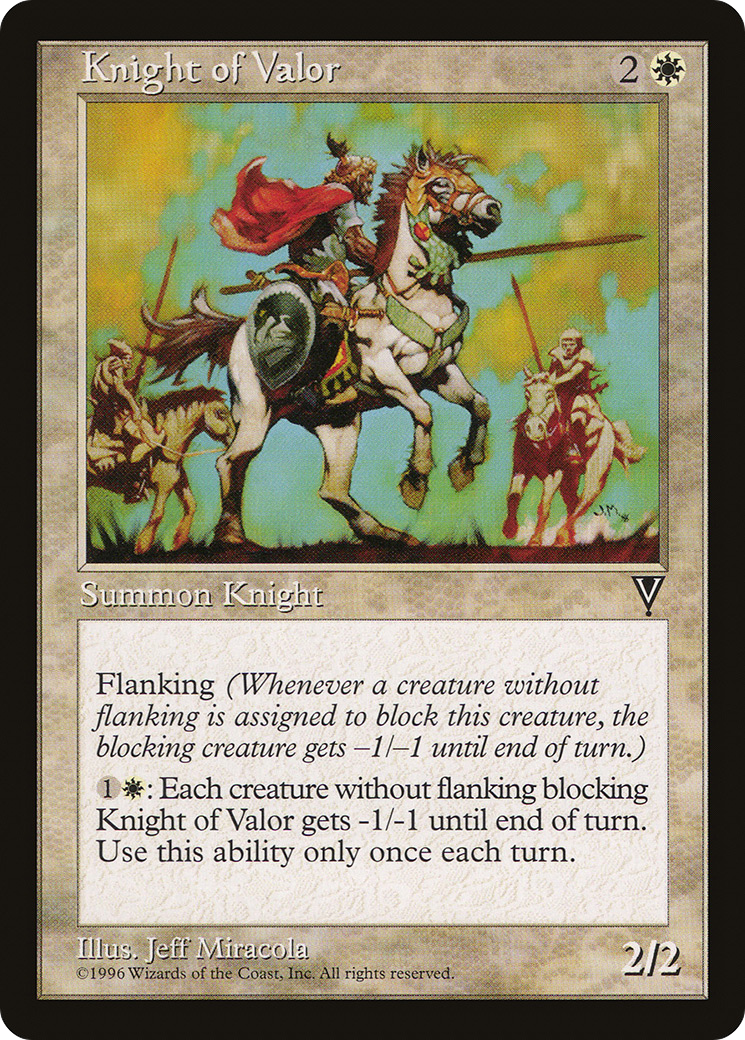 Knight of Valor (VIS-) [Visions] MTG Single Wizards of the Coast