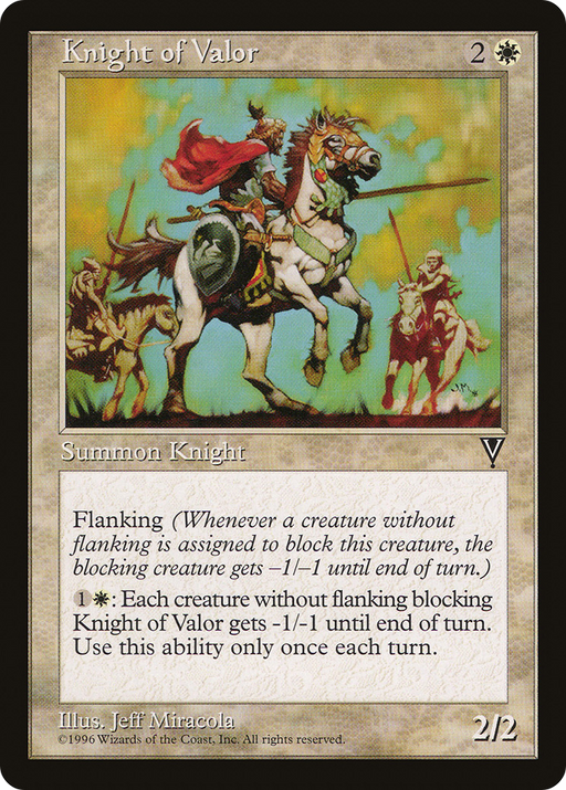 Knight of Valor (VIS-) [Visions] MTG Single Wizards of the Coast