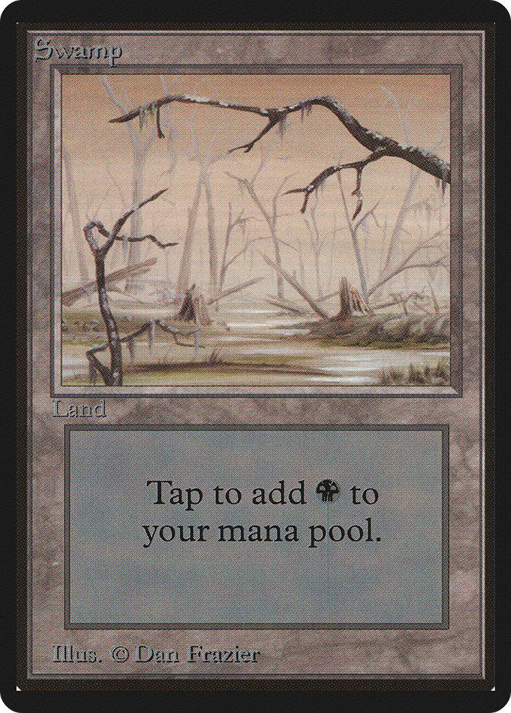 Swamp (LEB-295) [Oldschool] Limited Edition Beta MTG Single Wizards of the Coast